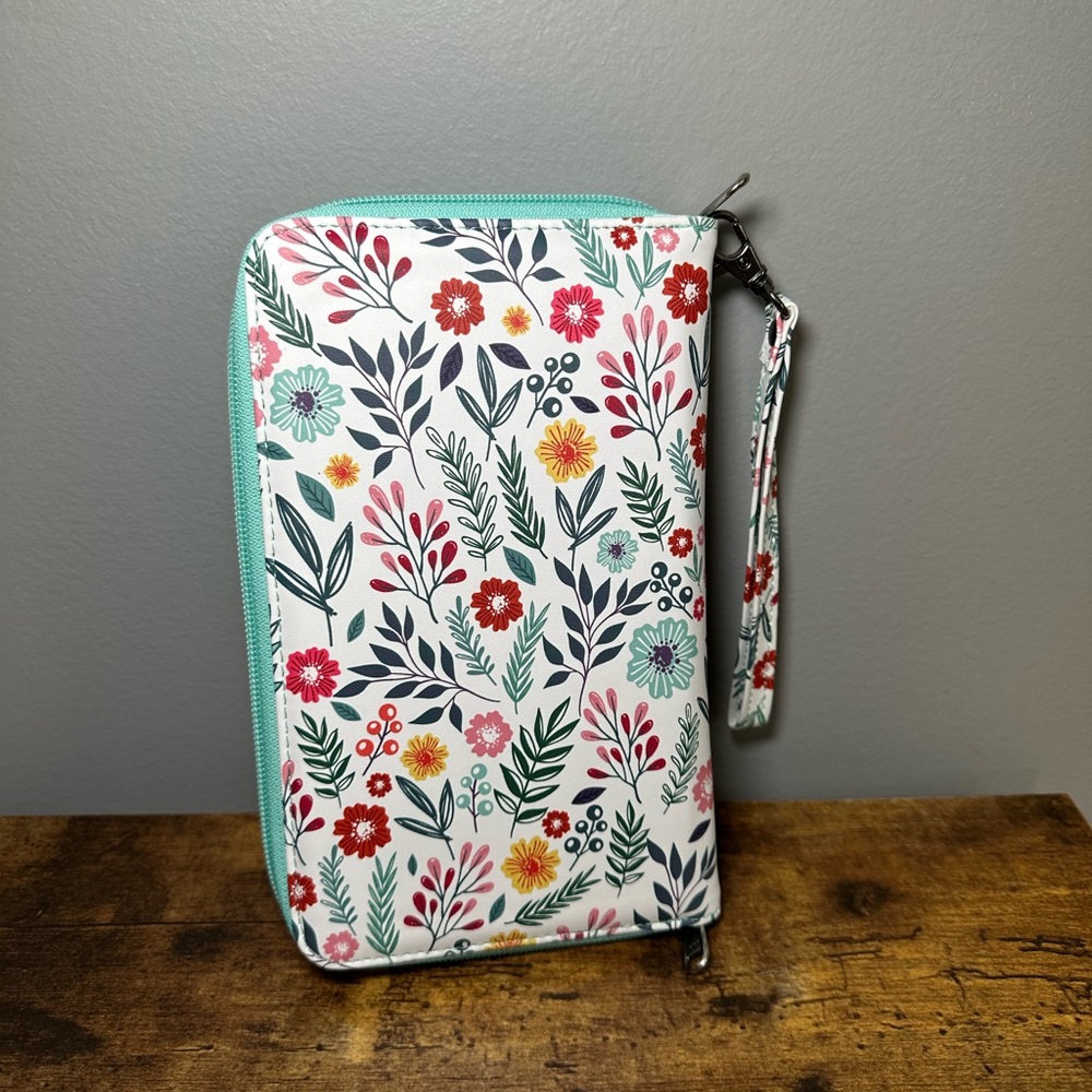 Floral Zip-Around Passport/Travel Documents Wallet - Picture 2 of 9